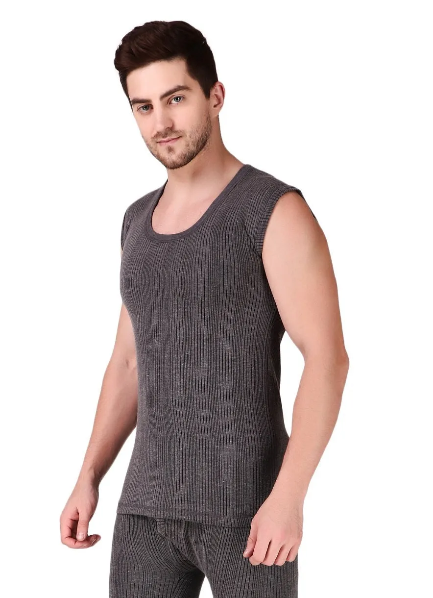 MEN'S SLEEVELESS COTTON V-NECK THERMAL TOP