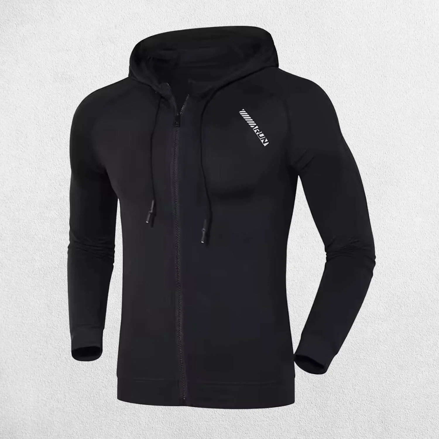 Men’s Slim-Fit Quick-Dry Compression Hoodie for Gym, Running, and Fitness