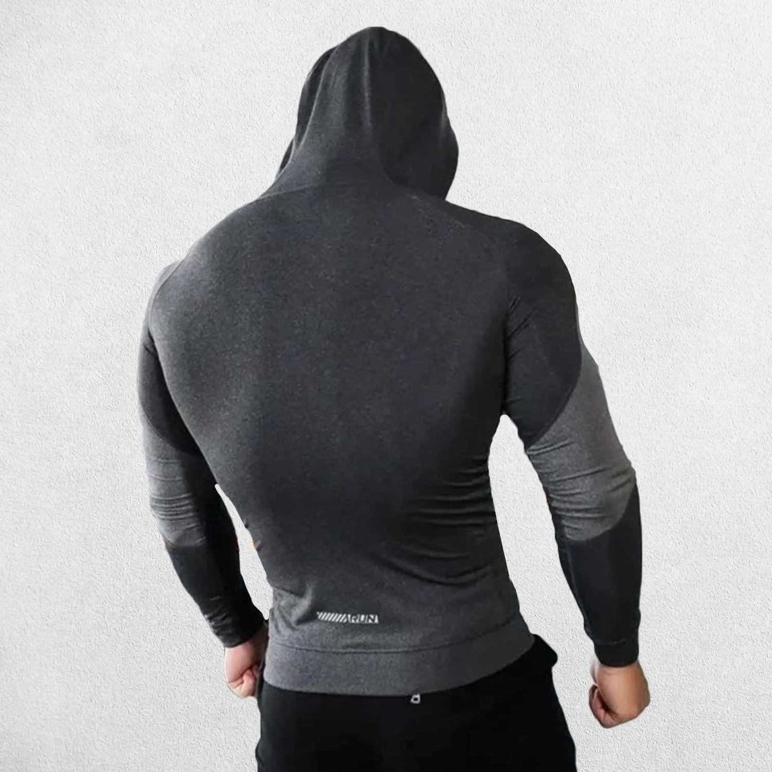 Men’s Slim-Fit Quick-Dry Compression Hoodie for Gym, Running, and Fitness