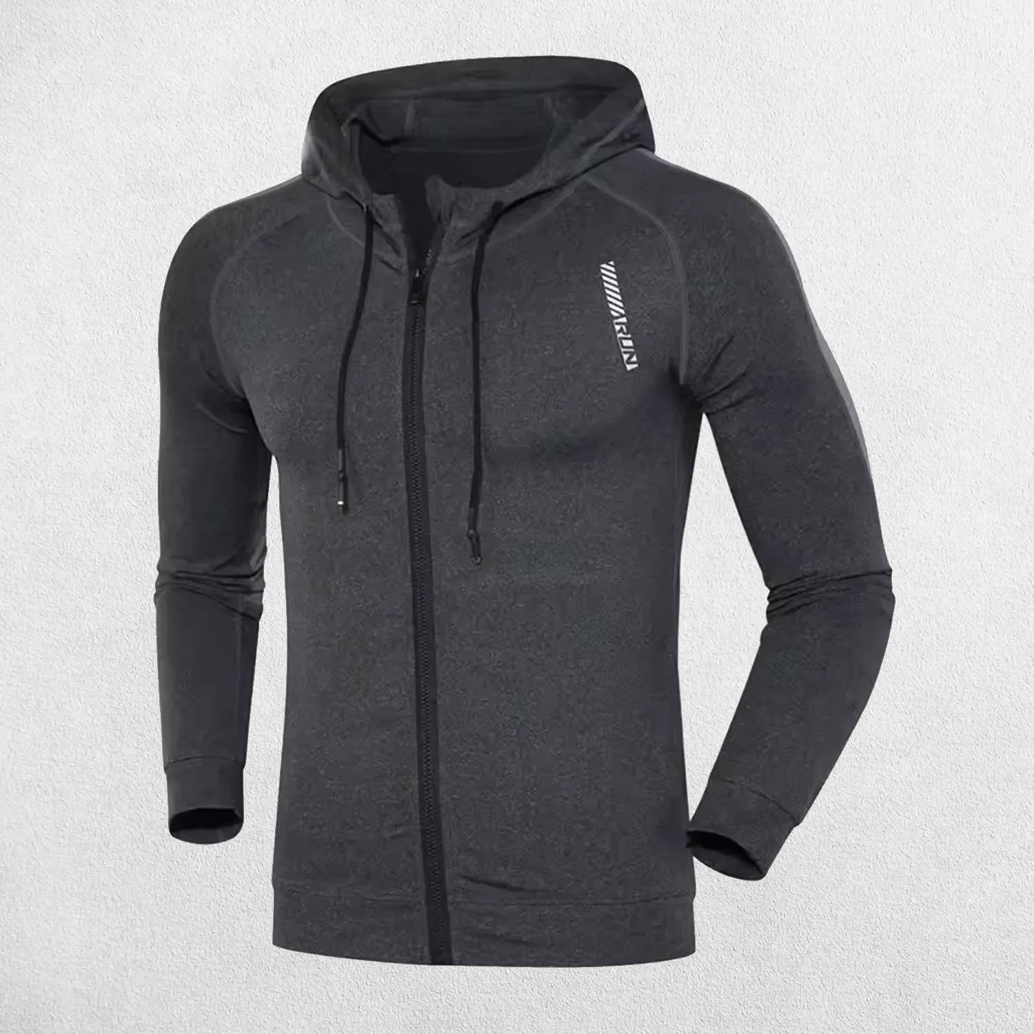 Men’s Slim-Fit Quick-Dry Compression Hoodie for Gym, Running, and Fitness