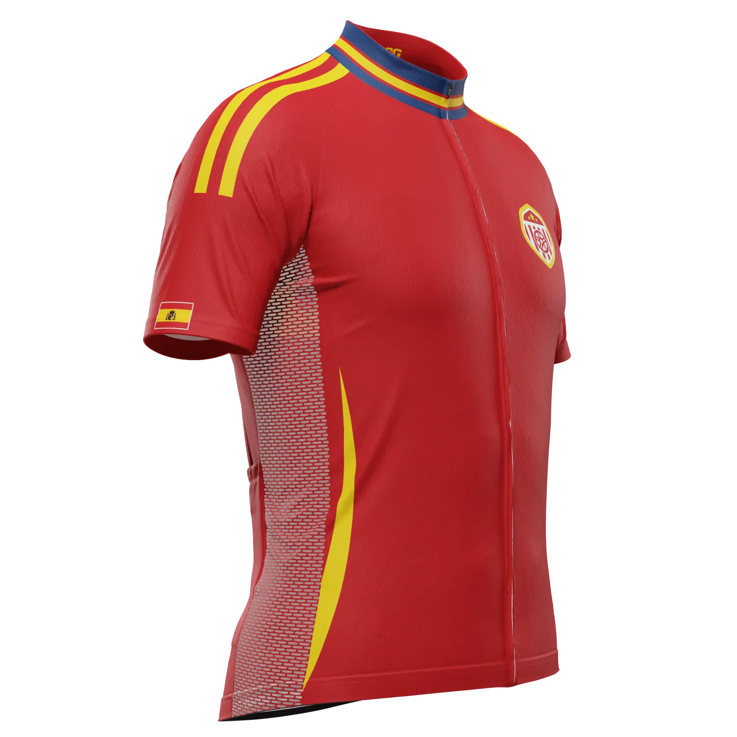 Men's Spain Soccer Short Sleeve Cycling Jersey