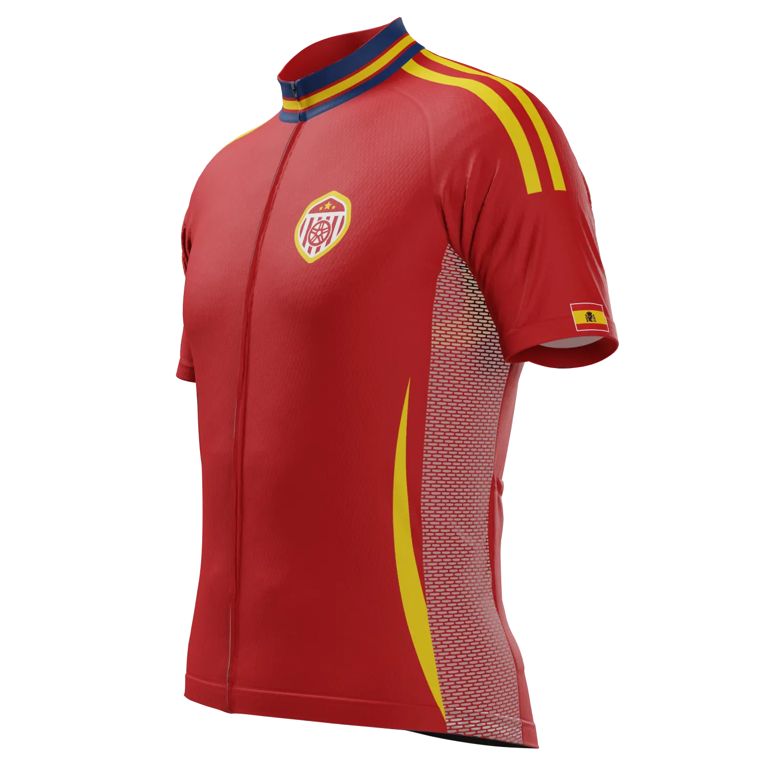 Men's Spain Soccer Short Sleeve Cycling Jersey