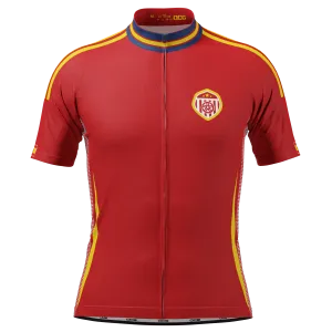 Men's Spain Soccer Short Sleeve Cycling Jersey
