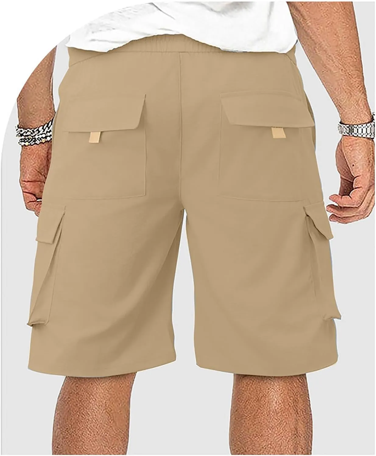 Mens Summer Shorts Drawstring Wide Leg Breathable Elastic Waistband Trunks Breathable Running Shorts