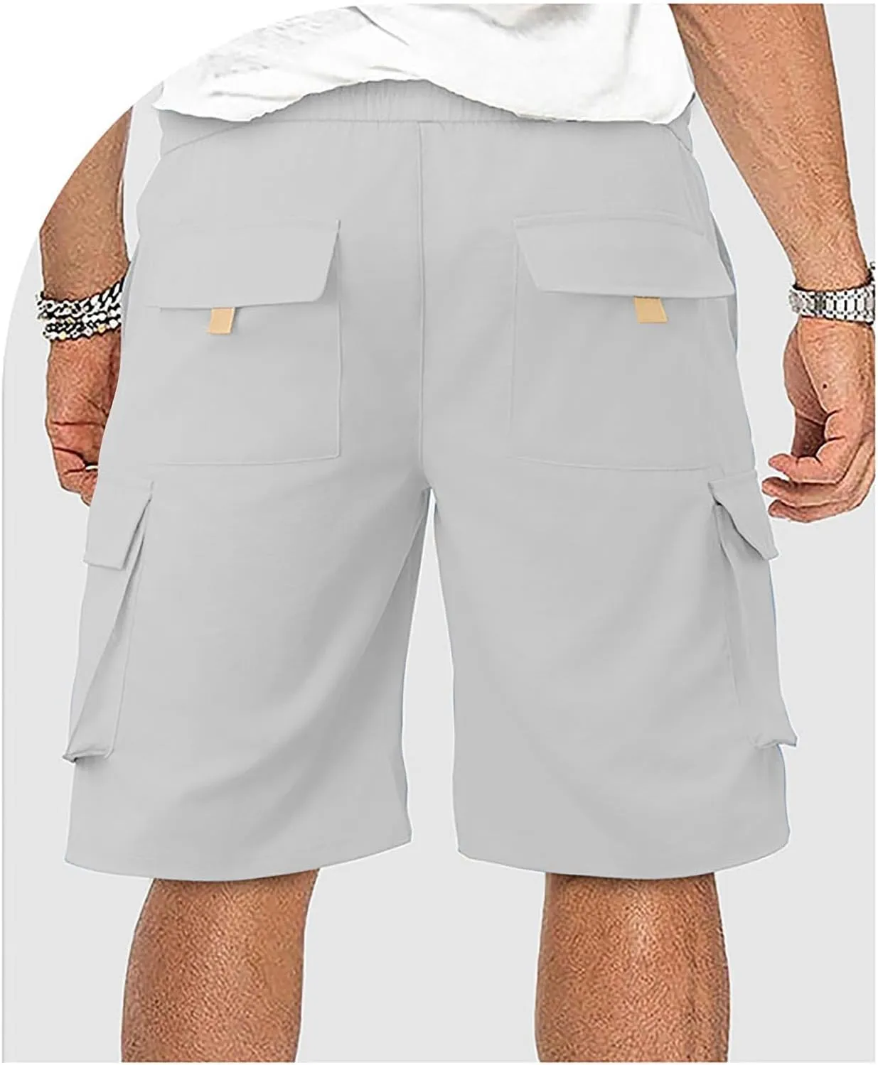 Mens Summer Shorts Drawstring Wide Leg Breathable Elastic Waistband Trunks Breathable Running Shorts
