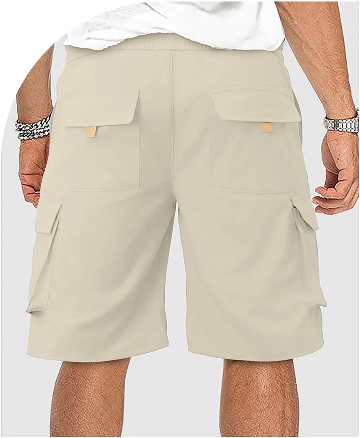 Mens Summer Shorts Drawstring Wide Leg Breathable Elastic Waistband Trunks Breathable Running Shorts