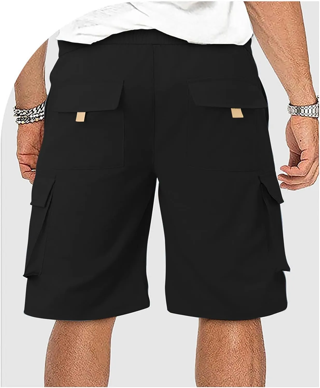 Mens Summer Shorts Drawstring Wide Leg Breathable Elastic Waistband Trunks Breathable Running Shorts