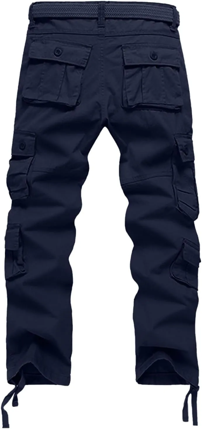 Men's Tactical Pants Water Resistant - Relaxed Fit Cargo Work Pants with Multi-Pockets, Ripstop Fabric, Flexible