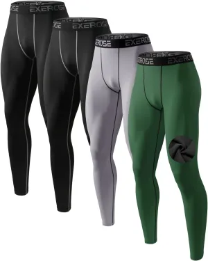 Men’s Thermal Compression Fleece Lined Pants Athletic Leggings Baselayer Cold Weather Workout Sports Running Tights