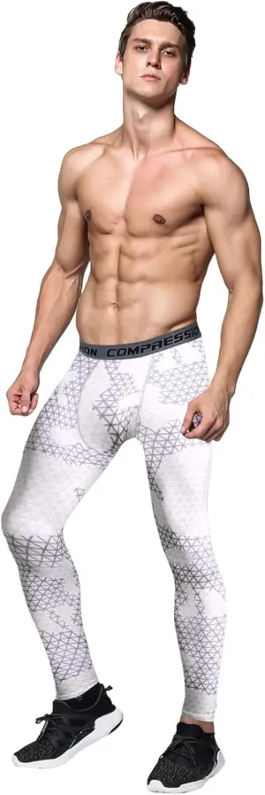 Mens Tights Leggings Compression Pants Capri Men Tight Gym Pants Men Compression Pants for Men Workout Leggings Tights Underwear Running Leggings Men Man Leggings Tights Leggings with Pockets