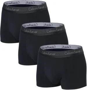 Men's Underwear Boxer Briefs, Cotton Stretch Moisture-Wicking Underwear,3 Pack