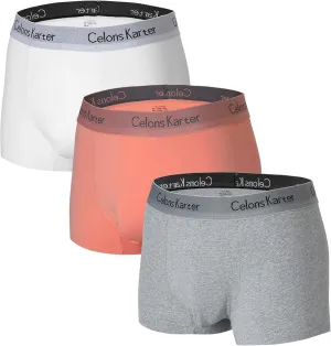 Men's Underwear Boxer Briefs, Cotton Stretch Moisture-Wicking Underwear,3 Pack