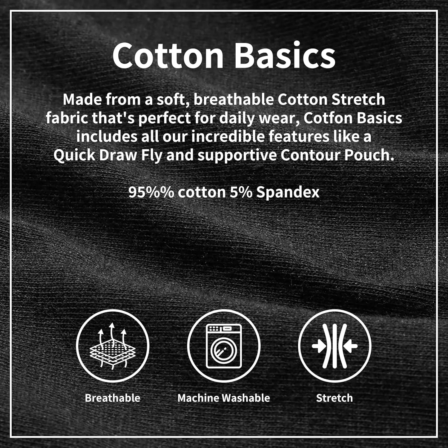 Men's Underwear Boxer Briefs, Cotton Stretch Moisture-Wicking Underwear,3 Pack