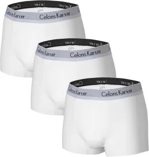 Men's Underwear Boxer Briefs, Cotton Stretch Moisture-Wicking Underwear,3 Pack