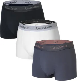 Men's Underwear Boxer Briefs, Cotton Stretch Moisture-Wicking Underwear,3 Pack