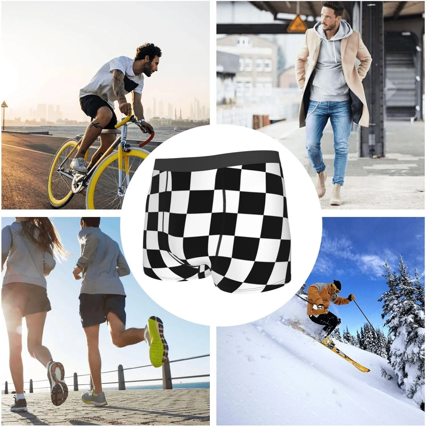 Men's Underwear Boxer Briefs Soft Breathable Trunks Underwear