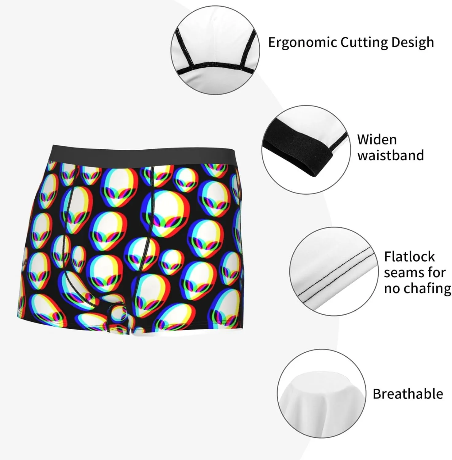 Men's Underwear Boxer Briefs Soft Breathable Trunks Underwear
