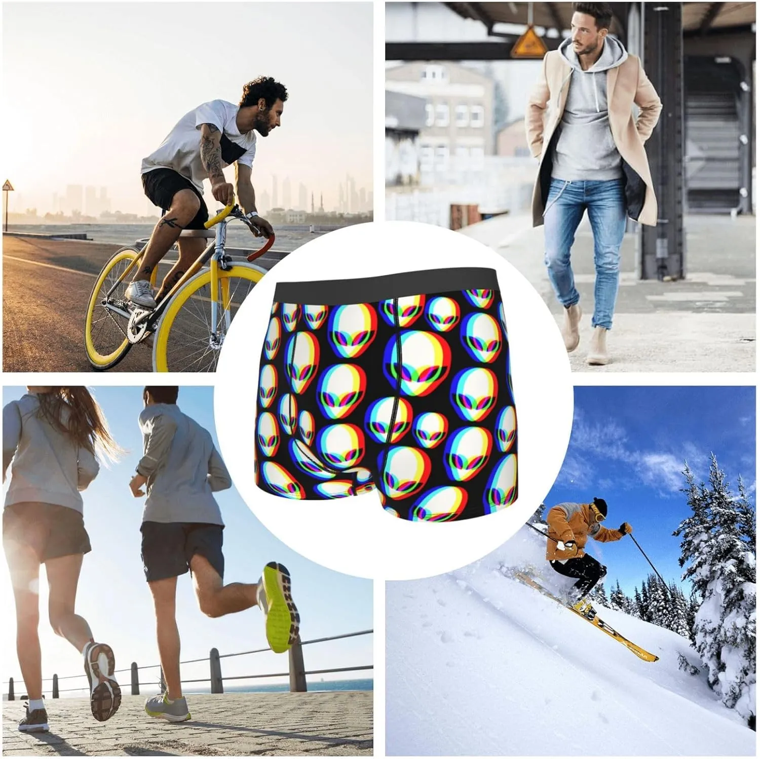 Men's Underwear Boxer Briefs Soft Breathable Trunks Underwear
