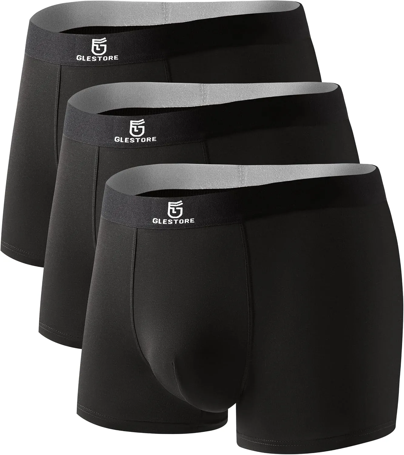 Mens Underwear Trunks Pack Modal Underwear for Men with Pouch Moisture Wicking