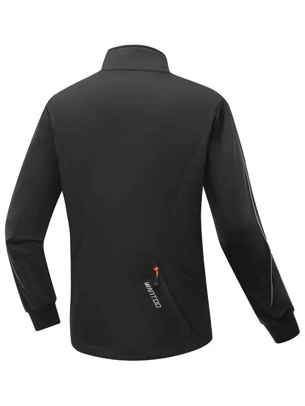 Men's Waterproof Fleece Jacket Running Jacket Windproof Warm Coat