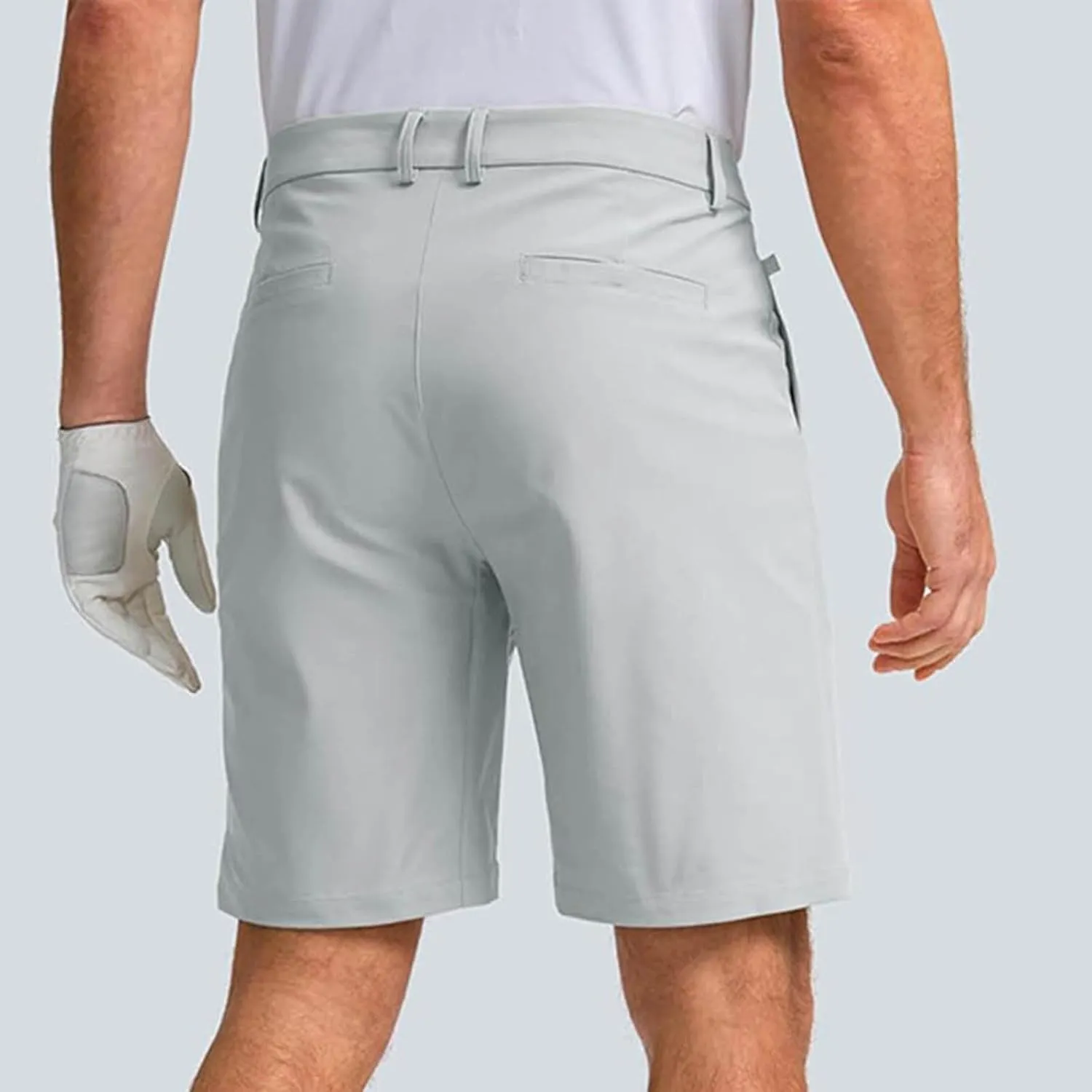 Men's Workout Gym Shorts Casual Cotton Stretch Drawstring Summer Beach Chino Golf Shorts with Pocket