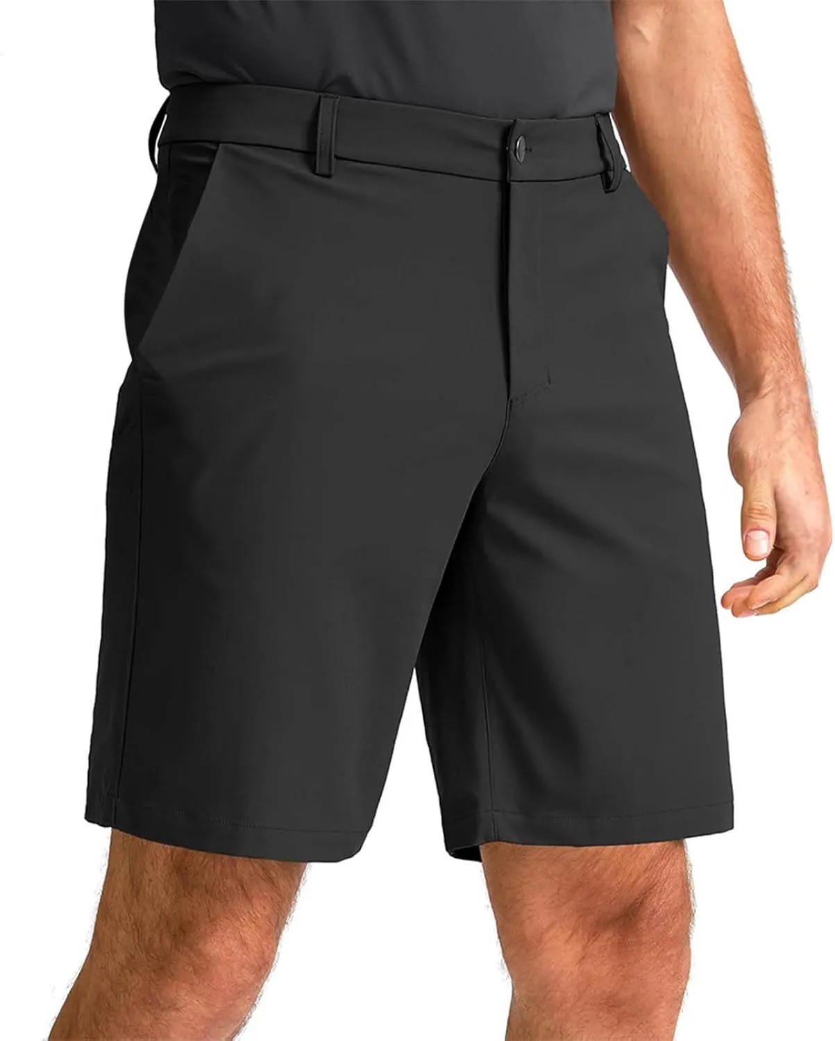 Men's Workout Gym Shorts Casual Cotton Stretch Drawstring Summer Beach Chino Golf Shorts with Pocket
