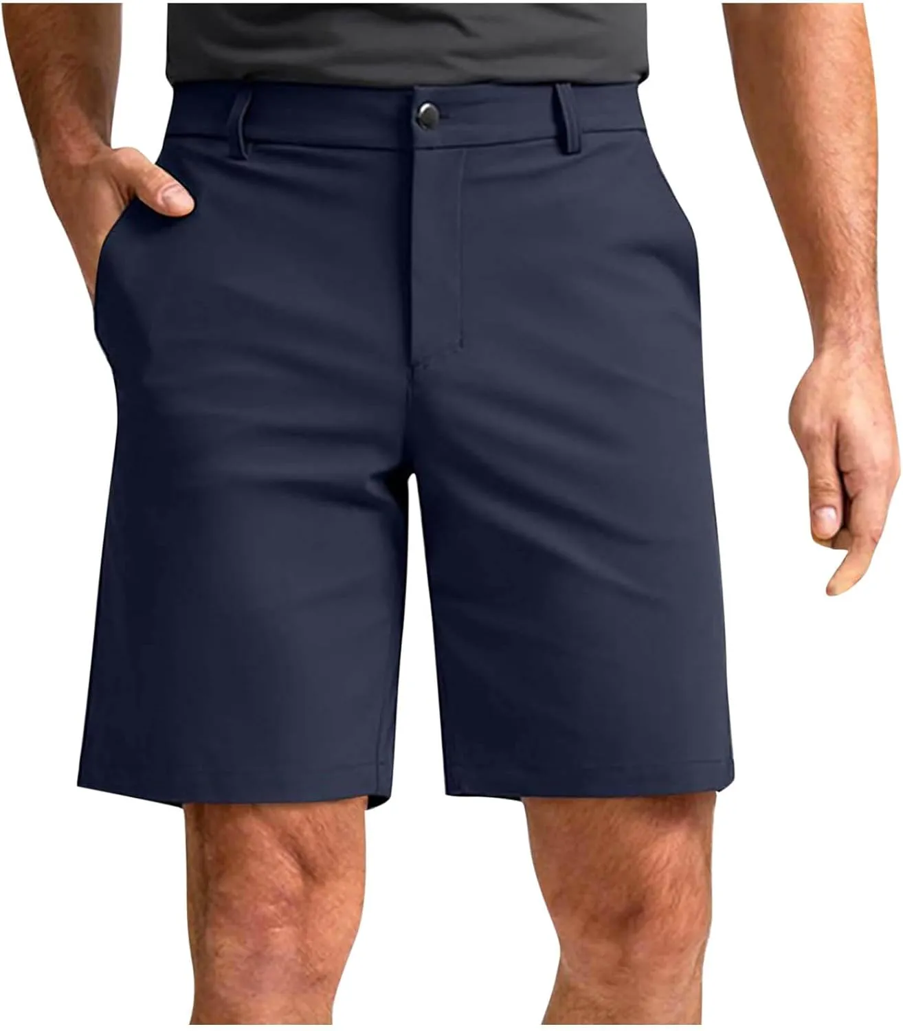 Men's Workout Gym Shorts Casual Cotton Stretch Drawstring Summer Beach Chino Golf Shorts with Pocket