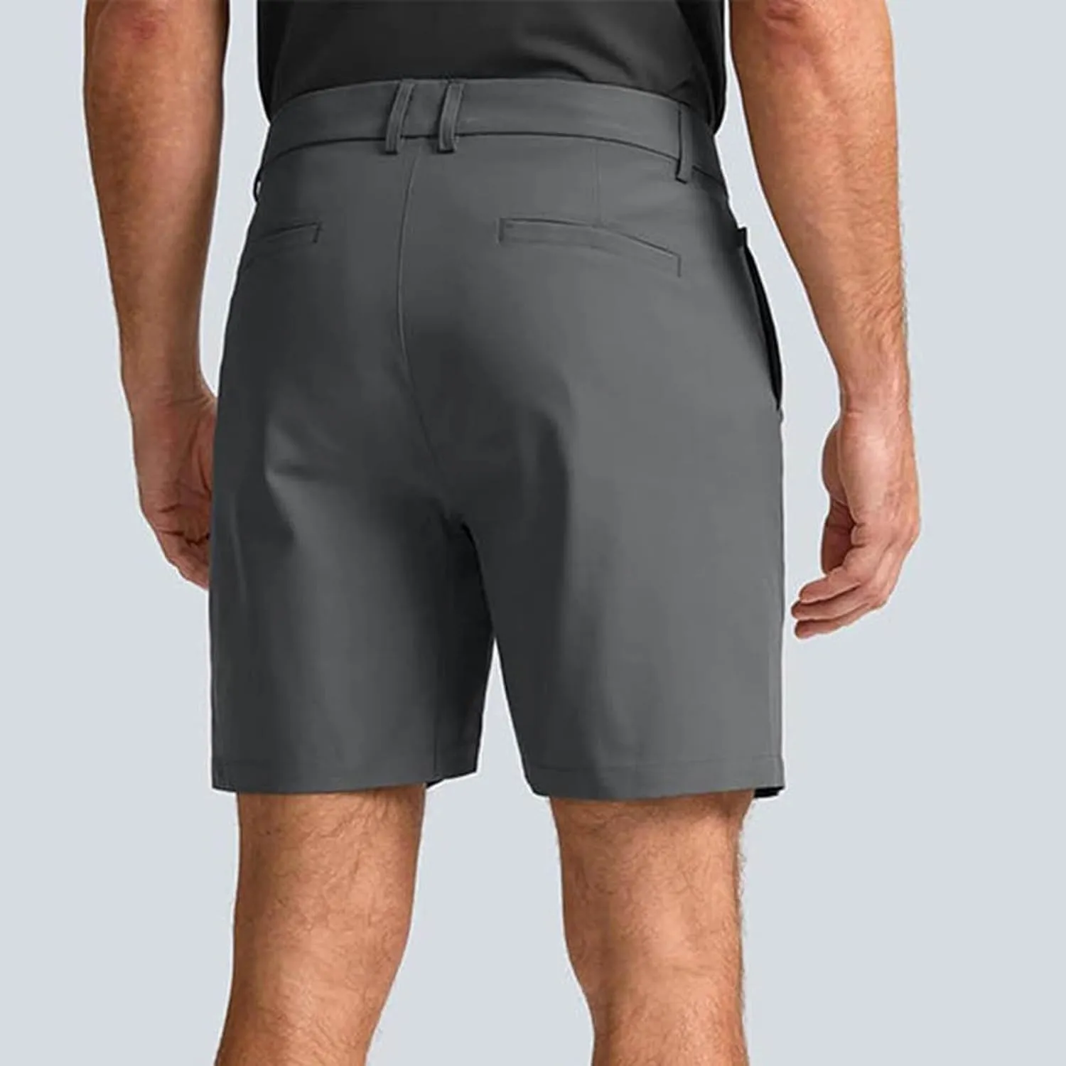 Men's Workout Gym Shorts Casual Cotton Stretch Drawstring Summer Beach Chino Golf Shorts with Pocket