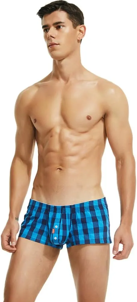 Men's Woven Boxers Cotton Moisture Wicking Boxer Briefs for Relaxed Fit
