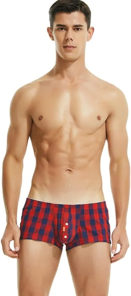 Men's Woven Boxers Cotton Moisture Wicking Boxer Briefs for Relaxed Fit
