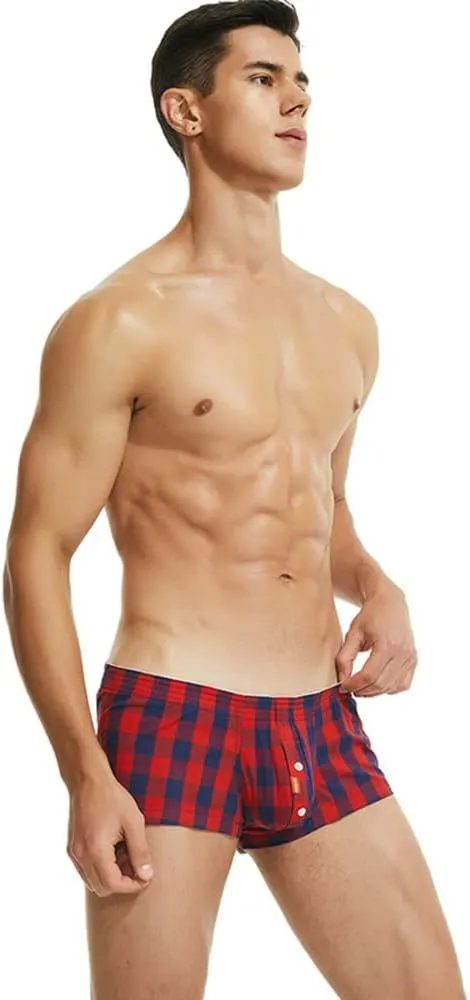 Men's Woven Boxers Cotton Moisture Wicking Boxer Briefs for Relaxed Fit