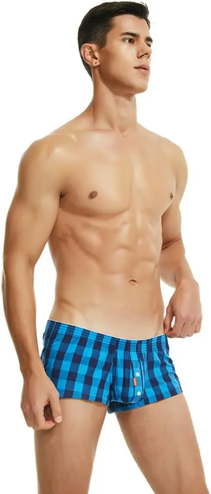 Men's Woven Boxers Cotton Moisture Wicking Boxer Briefs for Relaxed Fit
