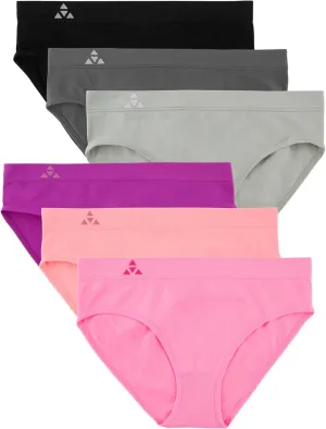 Moisture Wicking Underwear for Women, Seamless Workout Hipster Brief Bikini Panties