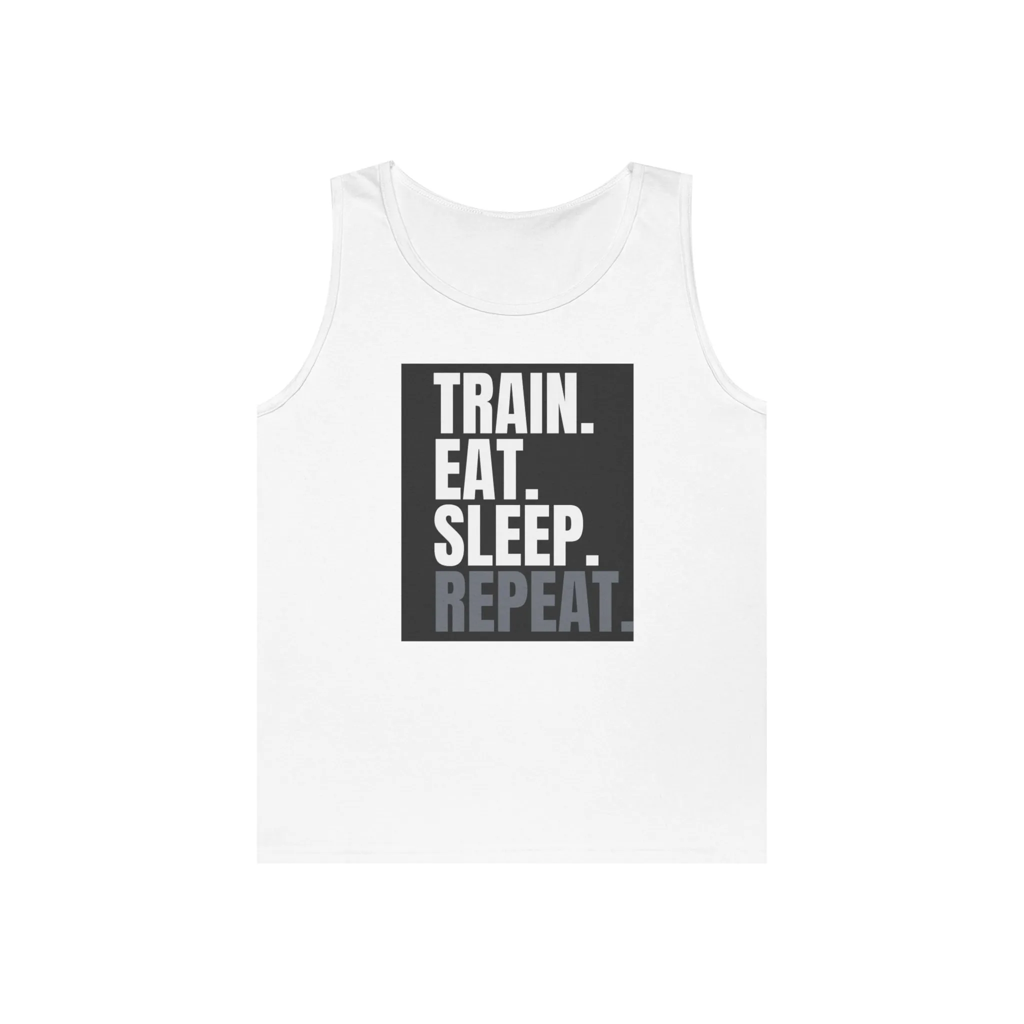Motivational Workout Tank Top - Train, Eat, Sleep, Repeat