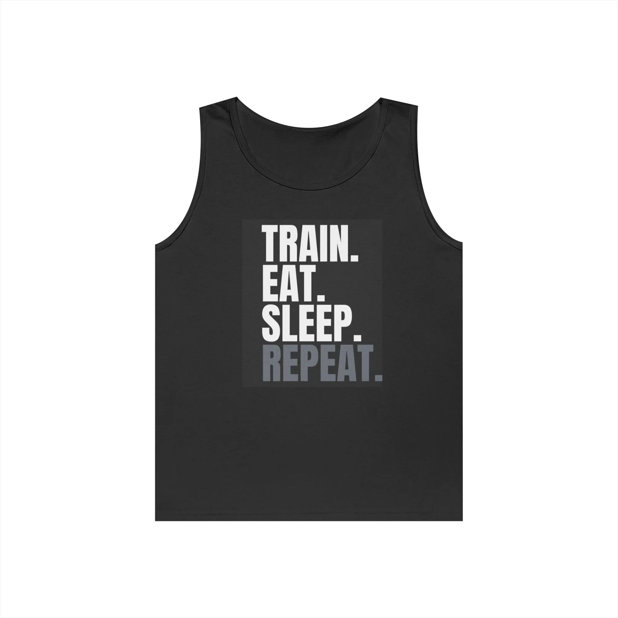 Motivational Workout Tank Top - Train, Eat, Sleep, Repeat