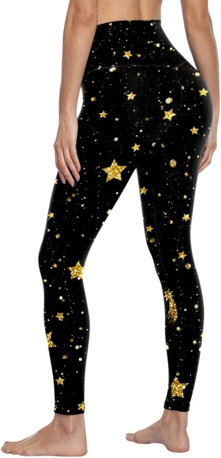 MRAFDGFB Sleep Slimmers Compression Leggings Plus Size Women Workout Silver Print Sports Yoga Pants Sexy Compression