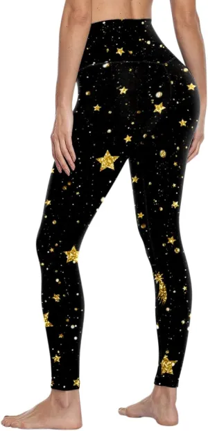 MRAFDGFB Sleep Slimmers Compression Leggings Plus Size Women Workout Silver Print Sports Yoga Pants Sexy Compression