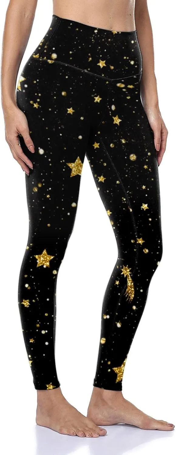 MRAFDGFB Sleep Slimmers Compression Leggings Plus Size Women Workout Silver Print Sports Yoga Pants Sexy Compression