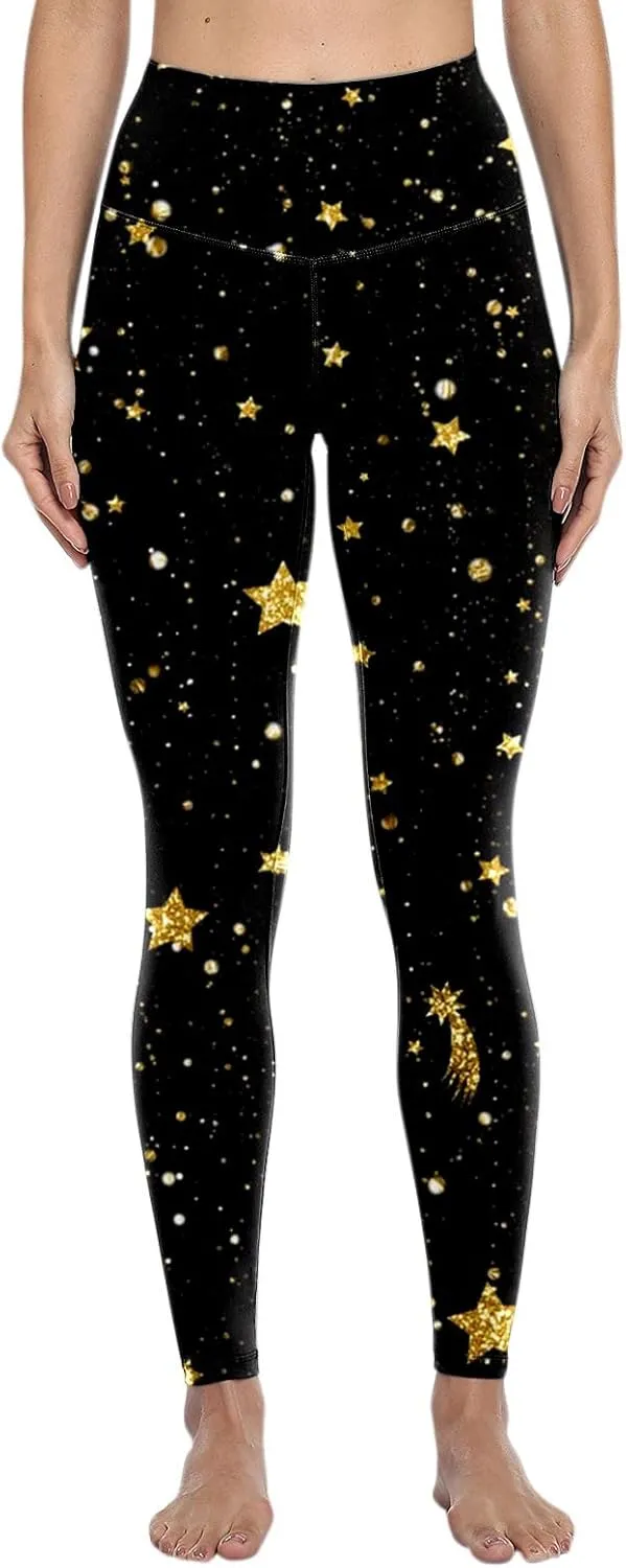 MRAFDGFB Sleep Slimmers Compression Leggings Plus Size Women Workout Silver Print Sports Yoga Pants Sexy Compression