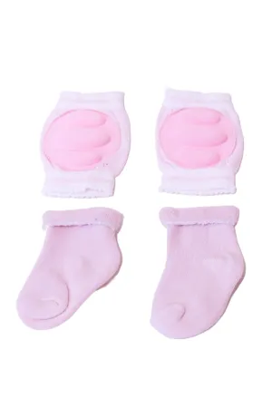 Multicolor Short Socks With Knee Pads