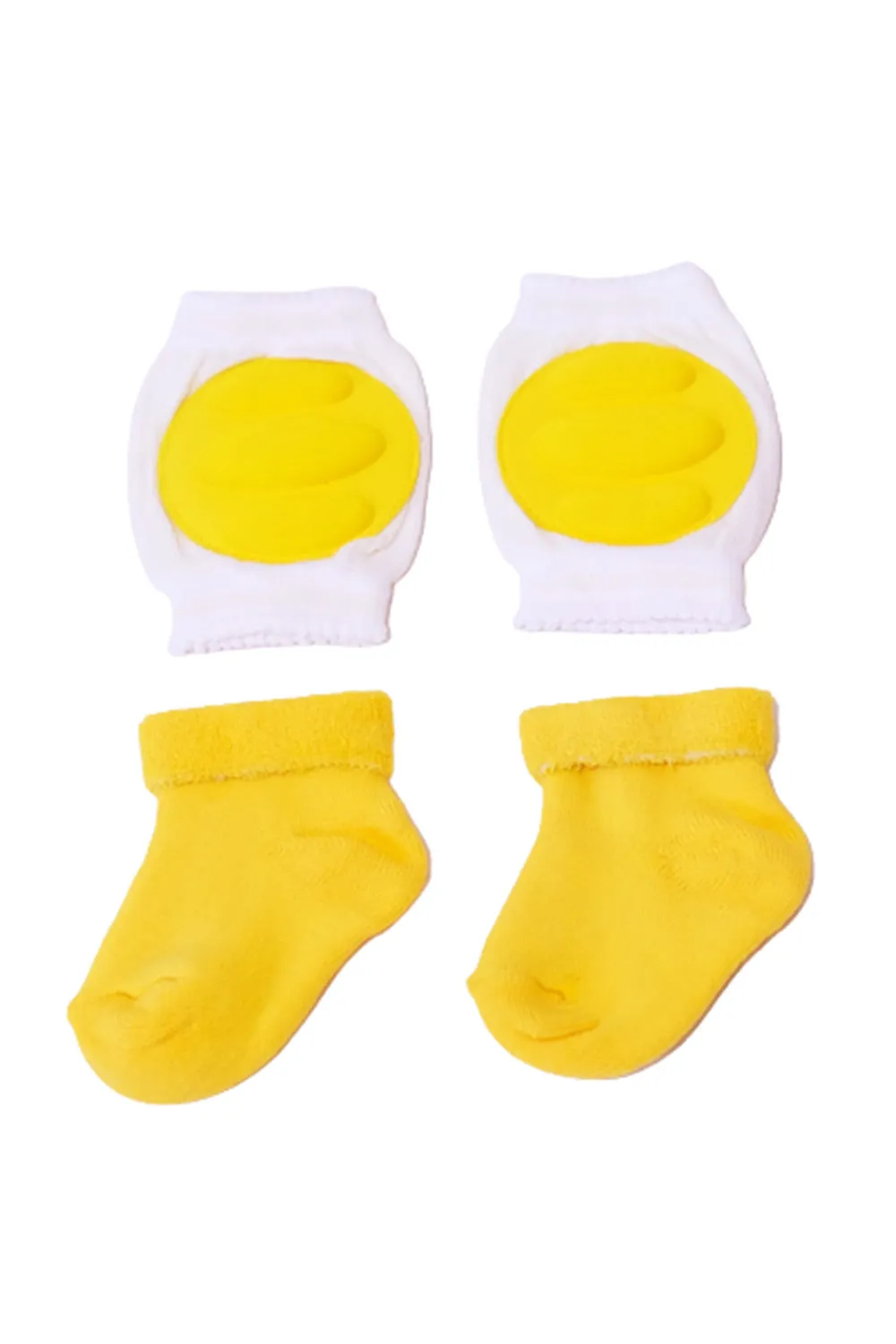 Multicolor Short Socks With Knee Pads