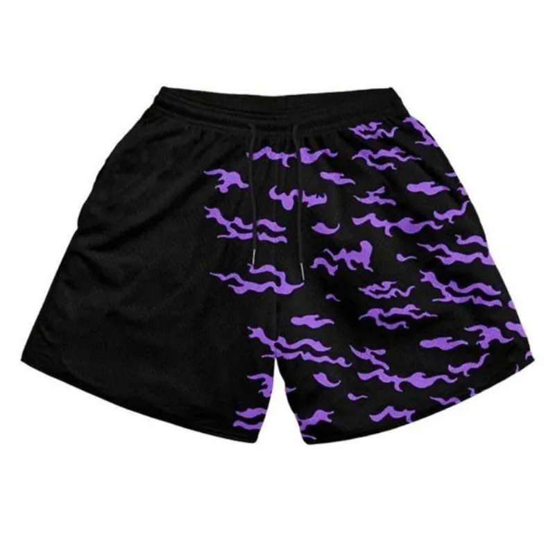 Naruto Curse Mark Gym Shorts in Black