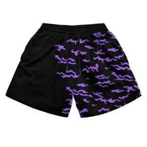 Naruto Curse Mark Gym Shorts in Black