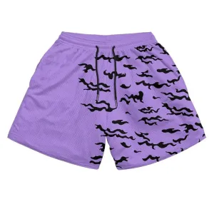 Naruto Curse Mark Gym Shorts in Purple