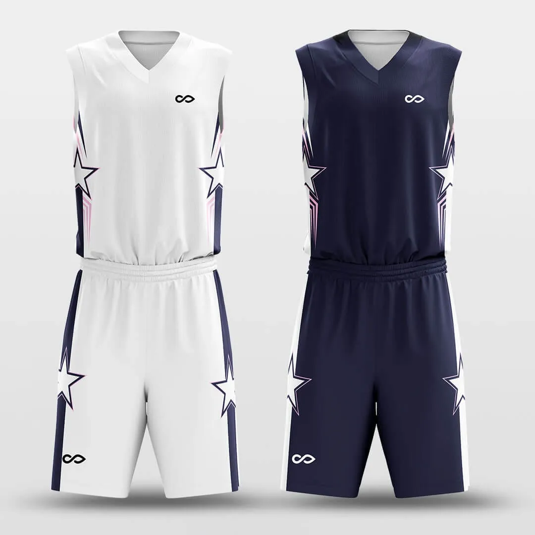 Neon Five Stars - Custom Reversible Basketball Jersey Set Sublimated BK260601S