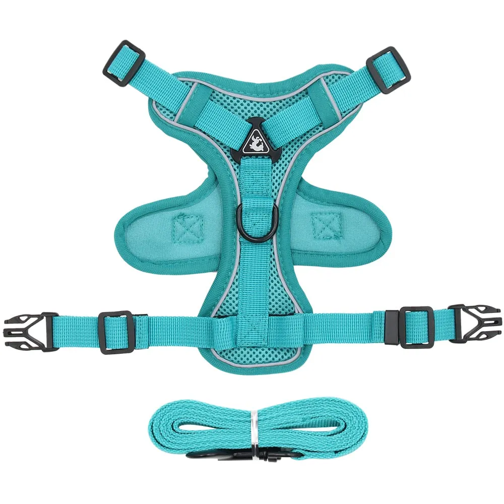 New Dog Harness for Small Meduim Dogs Cats No Pull Reflective Pet Chest Vest Traction Leash Set Adjustable Outdoors Pet Harness