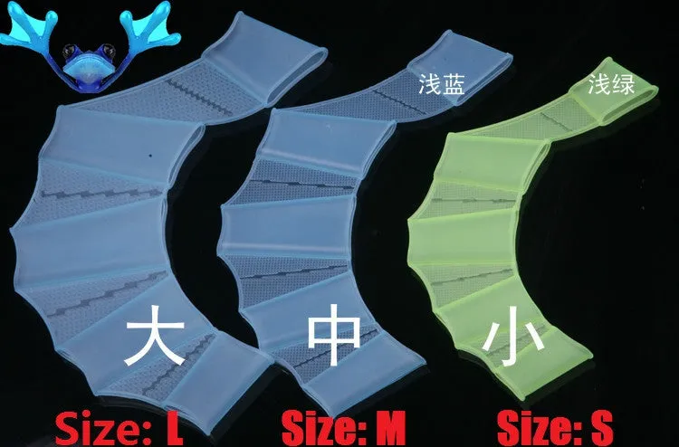 New Silicone Swimming Web Swim Gear Fins Hand Flippers Training Glove 2 colors 3 sizes swimming gear-PY