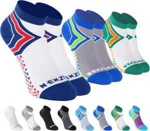 NEWZILL Ankle Compression Socks for Men & Women, Cushioned Low Cut Compression Running Socks with Ankle Support