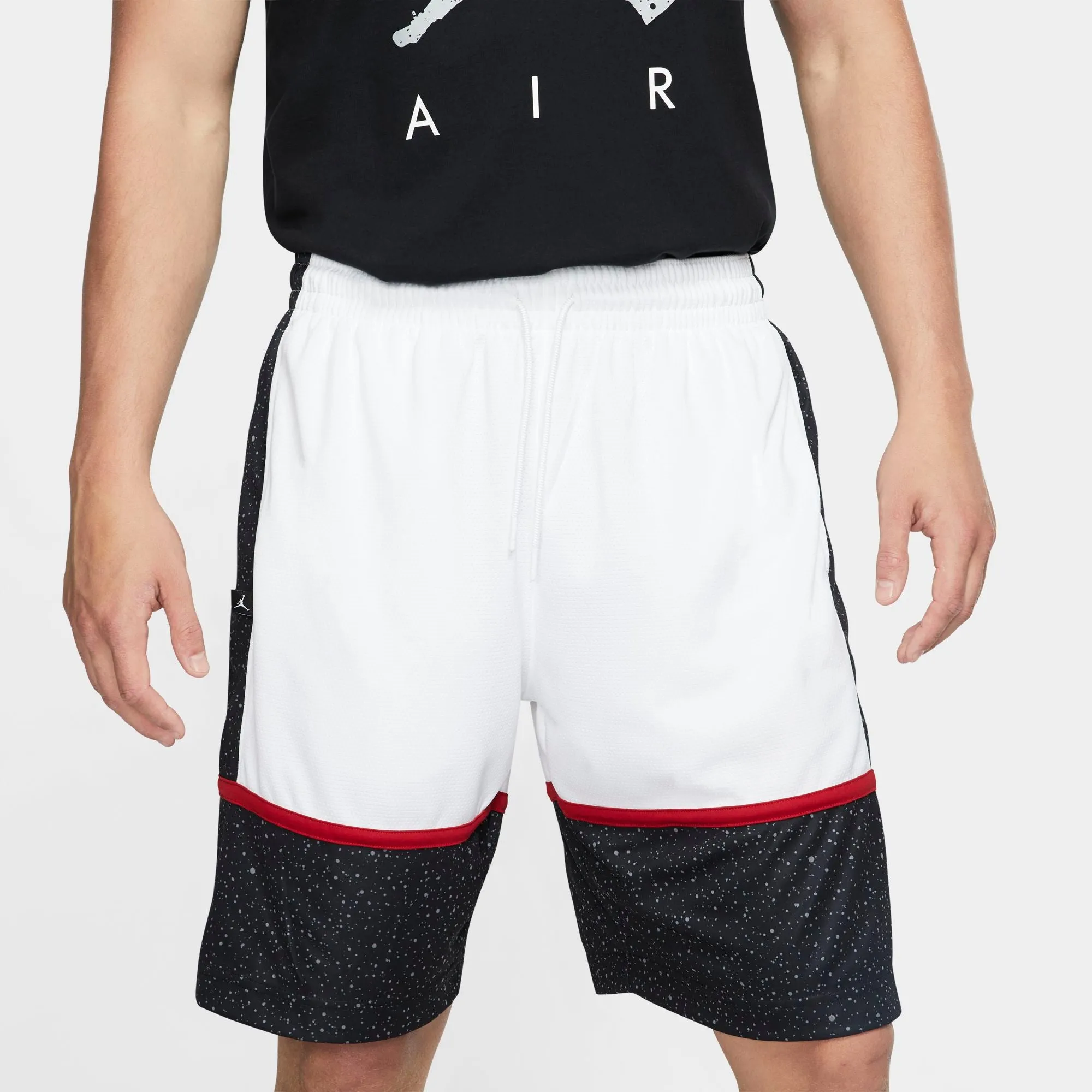 Nike Jordan Jumpman Graphic Basketball Shorts - Black/White/Gym Red