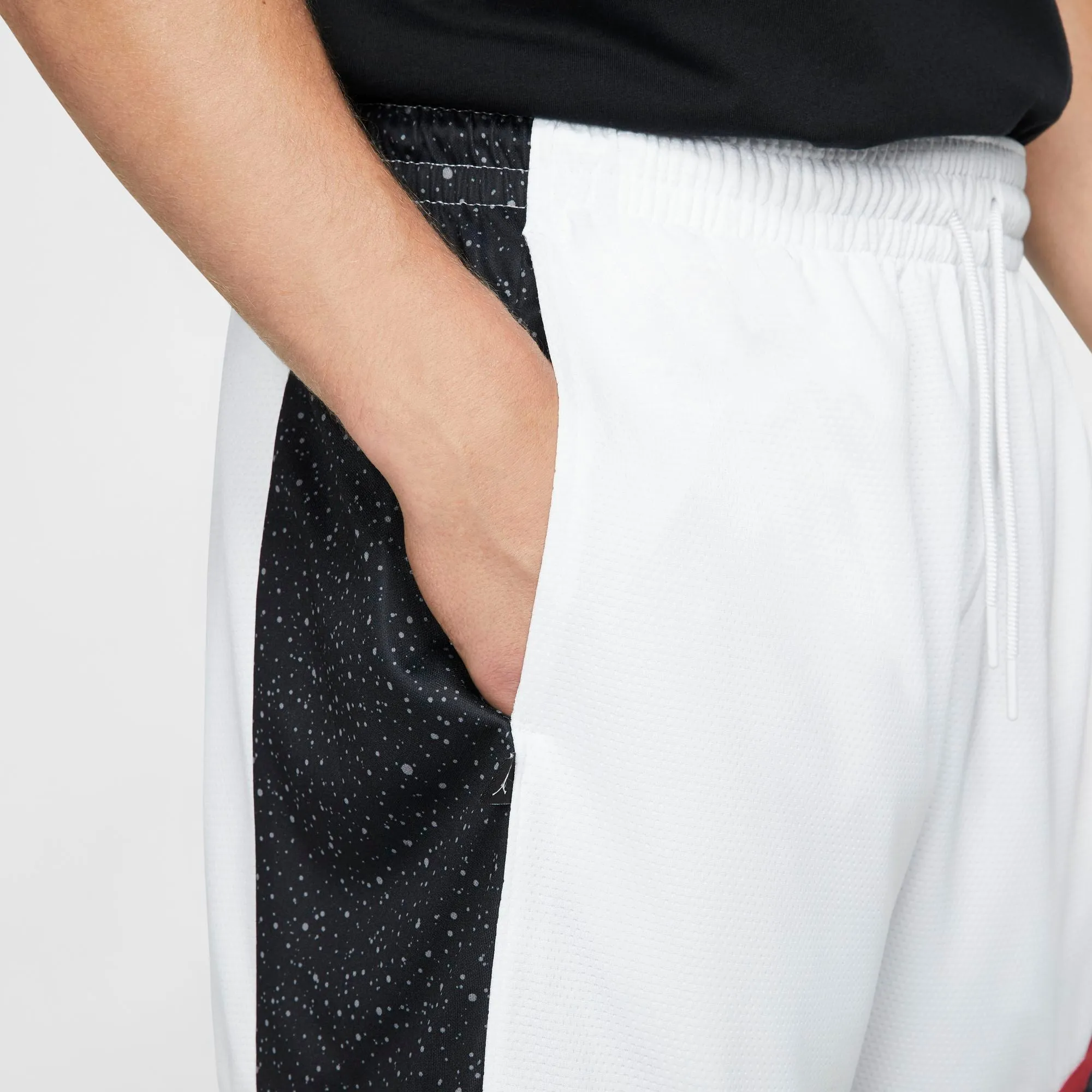 Nike Jordan Jumpman Graphic Basketball Shorts - Black/White/Gym Red